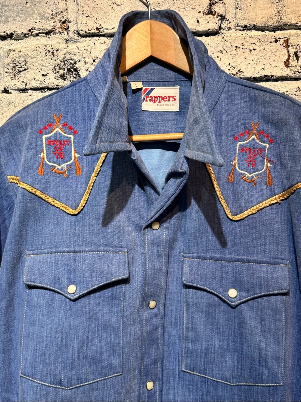 70s Rappers Spirit of 76 Western Denim Shirt